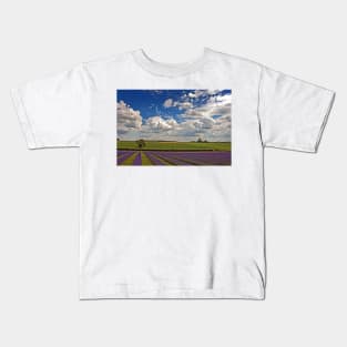 Lavender Field Purple Flowers Cotswolds England Kids T-Shirt